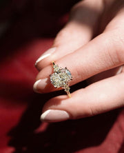 3.02 Ct Cushion Cut Moissanite Engagement Ring, Cushion Cut Ring, Elongated Cushion, Cushion Cut Ring for Her image 2