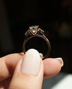 Load image into Gallery viewer, 3.02 Ct Cushion Cut Moissanite Engagement Ring, Cushion Cut Ring, Elongated Cushion, Cushion Cut Ring for Her image 4