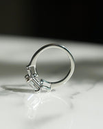 Load image into Gallery viewer, Asscher 4.50tcw lab grown diamond double prong engagement ring, IGI certified for peace of mind. A beautiful forever classic ring or anniversary gift for her, celebrating love with sustainable sparkle.