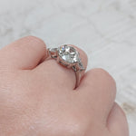 Load image into Gallery viewer, D VVS2 Oval LAB Diamond Engagement Ring , 1-4 Ct Lab Grown Diamond, Hidden Halo Oval Ring, Oval Engagement Ring , Diamond Ring , IGI Diamond image 5