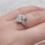 Load image into Gallery viewer, D VVS2 Oval LAB Diamond Engagement Ring , 1-4 Ct Lab Grown Diamond, Hidden Halo Oval Ring, Oval Engagement Ring , Diamond Ring , IGI Diamond image 6