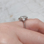 Load image into Gallery viewer, D VVS2 Oval LAB Diamond Engagement Ring , 1-4 Ct Lab Grown Diamond, Hidden Halo Oval Ring, Oval Engagement Ring , Diamond Ring , IGI Diamond image 9