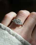 Load image into Gallery viewer, Asscher cut 4.50tcw lab grown diamond engagement ring with double prong style, IGI certified. A sophisticated anniversary ring or forever classic diamond piece, ideal for proposals and lifelong memories.