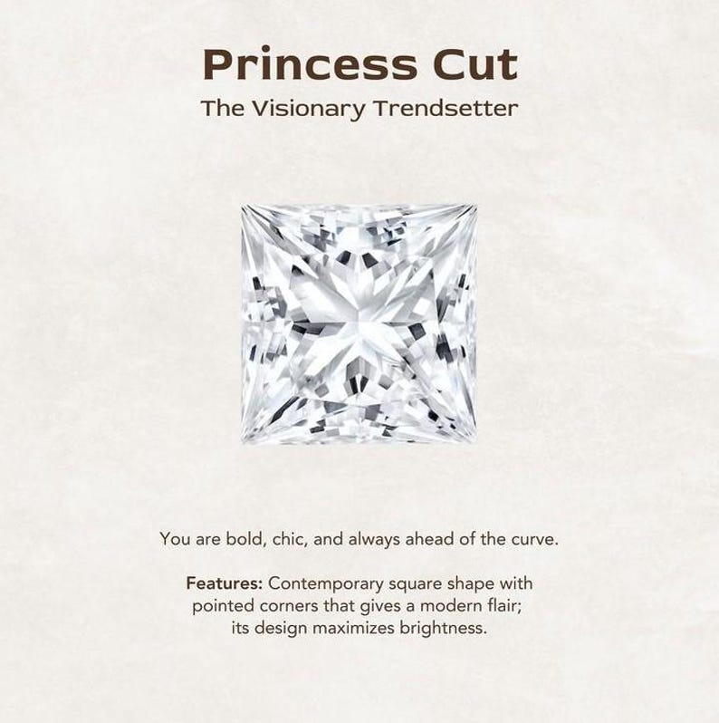 2CT princess hidden-halo solitaire, leaf vine band, solid gold, lab-grown or moissanite image 8