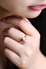 Load image into Gallery viewer, Tulip Set Marquise Cut Moissanite Engagement Ring, Cathedral Setting Wedding Ring, Marquise Affordable Engagement Ring, Anniversary Ring image 10