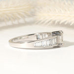 Load image into Gallery viewer, Asscher &amp; Baguette Lab Grown Diamond Engagement Ring, 14K Gold image 4