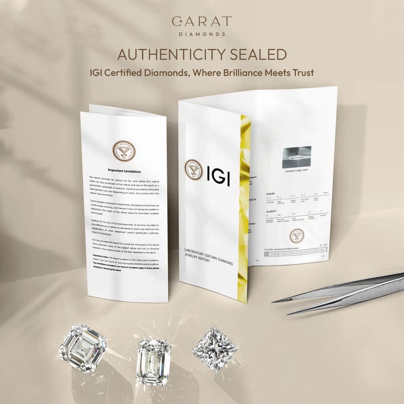 IGI certified Radiant Pave Set Hidden Halo lab grown diamond engagement ring, crafted for timeless and unique elegance