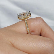 Radiant Cut Moissanite Engagement Ring, Radiant Cut Engagement Ring, Radiant Cut Solitaire, 5 Ct Radiant Cut, Solitaire Promise Ring. image 2