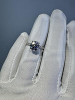 Load image into Gallery viewer, 2.5ct Moissanite Engagement Ring: Round Hidden Halo, Pave Band Luxury Ring Gold Platinum Jewelry image 6