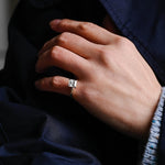 Load image into Gallery viewer, Princess Cut Moissanite Engagement Ring in Solid Gold with Hidden Halo, ZL151 image 3