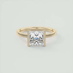 Load image into Gallery viewer, promise ring, 2mm band ring, dainty ring, handmade ring, 2 carat, yellow gold