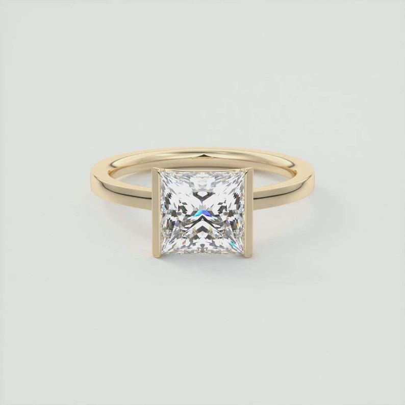 promise ring, 2mm band ring, dainty ring, handmade ring, 2 carat, yellow gold