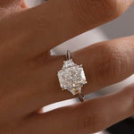Load image into Gallery viewer, Radiant Cut Lab Created Diamond Three Stone Ring 1–3 CT IGI Certified Anniversary Wedding Ring for Her image 1