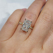 Radiant Cut Moissanite Engagement Ring, Radiant Cut Engagement Ring, Radiant Cut Solitaire, 5 Ct Radiant Cut, Solitaire Promise Ring. image 1