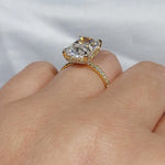 Load image into Gallery viewer, Radiant Cut Moissanite Engagement Ring, Radiant Cut Engagement Ring, Radiant Cut Solitaire, 5 Ct Radiant Cut, Solitaire Promise Ring. image 4