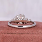 Load image into Gallery viewer, Lab Grown 1.0-3.0 CT Round Diamond 14K White Gold Cluster Engagement Ring image 5