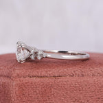 Load image into Gallery viewer, Lab Grown 1.0-3.0 CT Round Diamond 14K White Gold Cluster Engagement Ring image 6