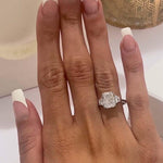 Load image into Gallery viewer, Radiant Cut Lab Created Diamond Three Stone Ring 1–3 CT IGI Certified Anniversary Wedding Ring for Her image 6
