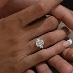 Load image into Gallery viewer, Radiant Cut Lab Created Diamond Three Stone Ring 1–3 CT IGI Certified Anniversary Wedding Ring for Her image 7
