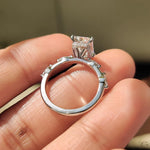 Load image into Gallery viewer, white gold ring set with five diamonds.