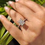 Load image into Gallery viewer, Radiant diamond ring designed with prong setting.