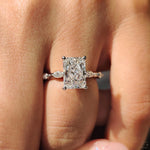 Load image into Gallery viewer, Marquise side stone ring adds shape and structure.