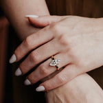 Load image into Gallery viewer, Solid Gold Marquise Moissanite Solitaire Ring: Wide Band Engagement image 6