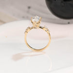 Load image into Gallery viewer, Solid Gold Hidden Halo Marquise Cut Moissanite Engagement Ring, Dainty Promise Ring, Proposal Ring, Bridal Ring, Anniversary Gift for Wife image 9