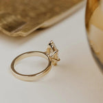 Load image into Gallery viewer, Solid Gold Marquise Moissanite Solitaire Ring: Wide Band Engagement image 4