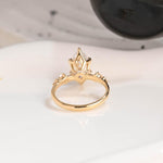 Load image into Gallery viewer, Solid Gold Hidden Halo Marquise Cut Moissanite Engagement Ring, Dainty Promise Ring, Proposal Ring, Bridal Ring, Anniversary Gift for Wife image 6