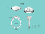 Load image into Gallery viewer, Certified 14K Gold 3.7CT F VVS2 2EX Lab Grown Emerald Cut Diamond Engagement Ring image 3