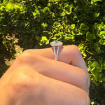 Load image into Gallery viewer, 3.0 Ct Oval Cut E-VS1 IGI Certified Lab Diamond Ring, 14K Gold Ring, Halo Setting Lab Diamond Ring, IGI Certified, Engagement Ring image 2