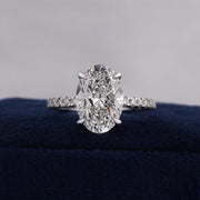 diamond ring, engagement ring, fine jewelry, engagement, wedding ring, wedding band, oval cut, cvd diamond, lab grown diamond, lab grown, lab created diamond, 14k yellow gold, hidden halo