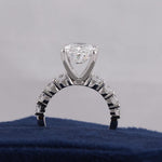 Load image into Gallery viewer, 4.50 Carat Oval Lab Grown Diamond Engagement Ring: Pave 14K Gold, IGI Certified image 4