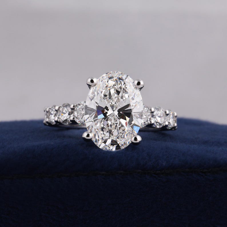 petite pave ring, anniversary ring, promise ring, engagement rings, unique wedding rings, diamond wedding ring, lab grown diamond, oval diamond ring, oval shape rings, unique rings wedding, cvd diamond, fine jewelry, 4 50 carat ring