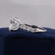 4.50 Carat Oval Lab Grown Diamond Engagement Ring: Pave 14K Gold, IGI Certified image 2