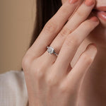 Load image into Gallery viewer, 2.14 CTW Cushion Cut Lab Grown Diamond Vine Halo Engagement Ring in D Colour VVS2 IGI Certified Promise Ring for Her image 3