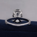 Load image into Gallery viewer, IGI Certified Lab Grown Oval Diamond Engagement Ring: Hidden Halo, Pavé Band image 6