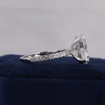 Load image into Gallery viewer, IGI Certified Lab Grown Oval Diamond Engagement Ring: Hidden Halo, Pavé Band image 3