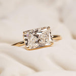 Load image into Gallery viewer, Radiant Cut Diamond Engagement Ring 14K Gold Solitaire Ring Classic Rectangular Diamond Ring, Elegant Proposal Ring, Minimalist Fine Jewelry image 1