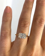 Load image into Gallery viewer, Radiant Cut Diamond Engagement Ring 14K Gold Solitaire Ring Classic Rectangular Diamond Ring, Elegant Proposal Ring, Minimalist Fine Jewelry image 4