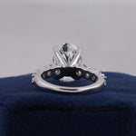 Load image into Gallery viewer, 4.50 Carat Oval Lab Grown Diamond Engagement Ring: Pave 14K Gold, IGI Certified image 5