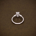Load image into Gallery viewer, 1.95 CTW Emerald Cut Lab Grown Diamond Engagement Ring | IGI Certified Ring with Marquise &amp; Round Side Diamonds image 5