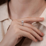 Load image into Gallery viewer, 2.14 CTW Cushion Cut Lab Grown Diamond Vine Halo Engagement Ring in D Colour VVS2 IGI Certified Promise Ring for Her image 4