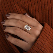 5.00 ct Elongated Cushion Lab Grown Diamond Engagement Ring: Vintage Solitaire Style image 2