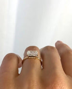 Load image into Gallery viewer, Radiant Cut Diamond Engagement Ring 14K Gold Solitaire Ring Classic Rectangular Diamond Ring, Elegant Proposal Ring, Minimalist Fine Jewelry image 5