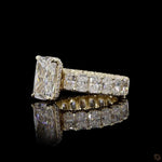 Load image into Gallery viewer, Radiant Cut Lab Diamond Engagement Ring | Gold,Platinum or Silver Prong Set image 6