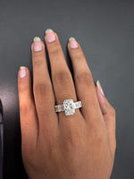 Load image into Gallery viewer, Radiant Cut Lab Diamond Engagement Ring | Gold,Platinum or Silver Prong Set image 5