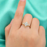 Load image into Gallery viewer, Vintage Marquise Moissanite Engagement Ring, Delicate 14k Gold Diamond Wedding Ring image 6