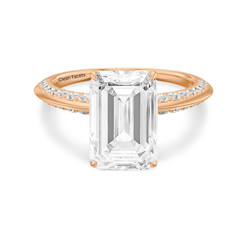 Lab Grown Diamond Solitaire Engagement Ring in 14K Rose Gold for Weddings and Proposals